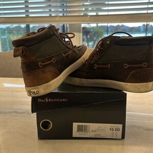 Mens Polo Ralph Lauren Tristen Leather Shoes Size 10.5D